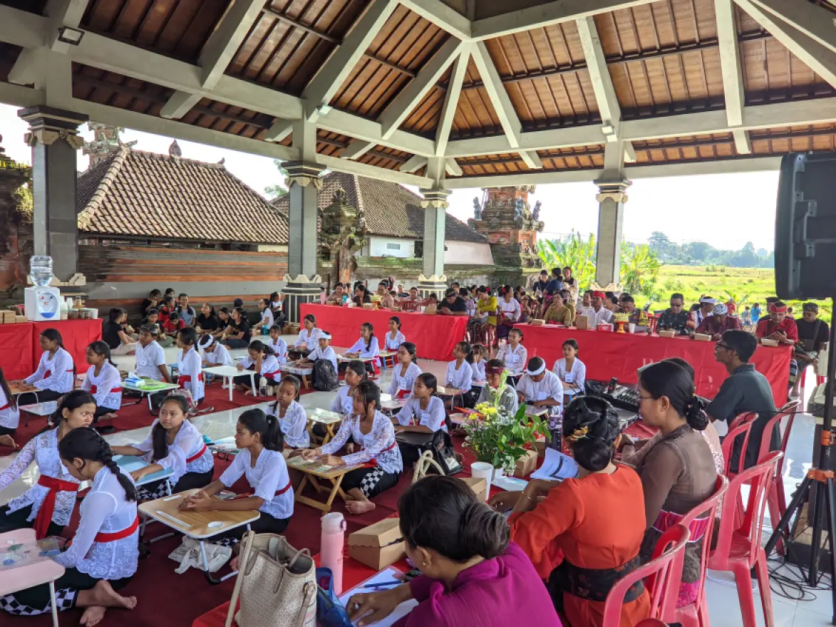 Desa Pandak Bandung Bersinergi dengan Desa Adat Pandak Bandung Sukseskan Bulan Bahasa Bali